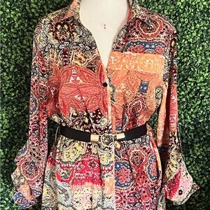 Boohoo size 12 bohemian button dress